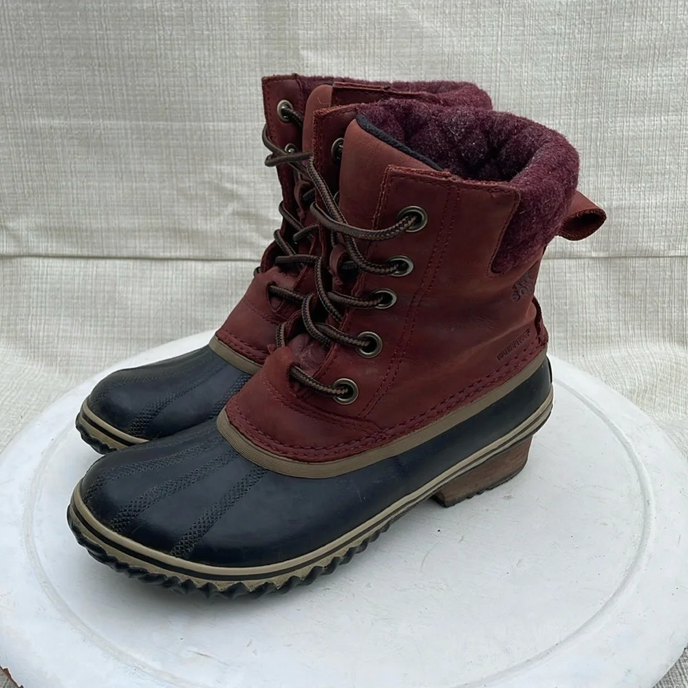 Sorel Slimpack II Lace Winter Boots - Women's Sz 7 - 7.5